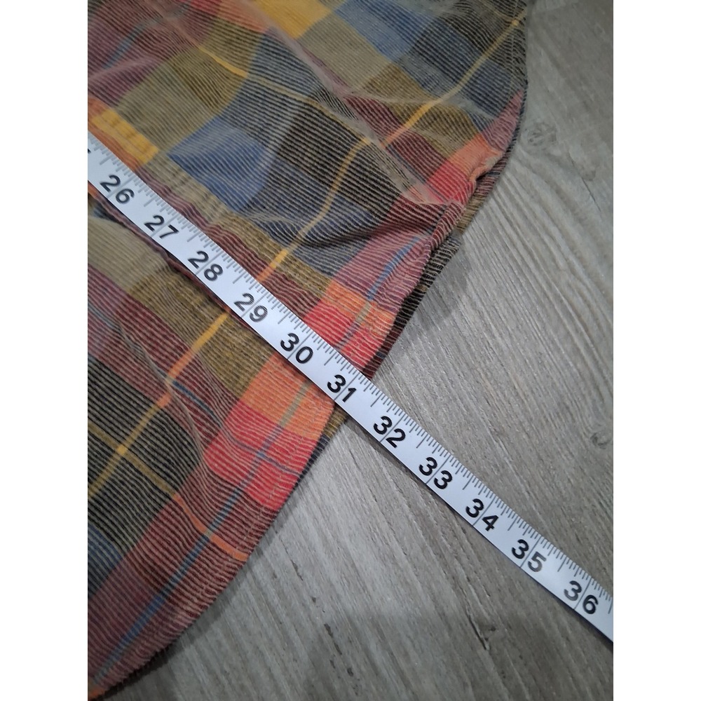 Orvis Mens Plaid Corduroy Button Down Shirt Medium Multi Color Long Sleeve - Picture 5 of 6